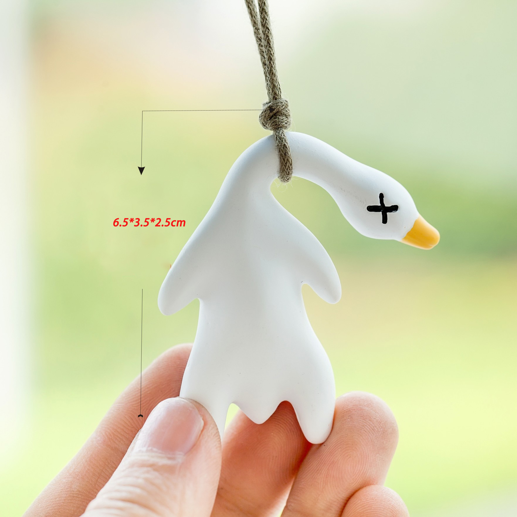 Kleurverandering Eend Sleutelhanger Beijing Gebraden Eend Sleutelhanger Tas Hanger Grappige Auto Ornament Decoratie Achteruitkijkspiegel Accessoires