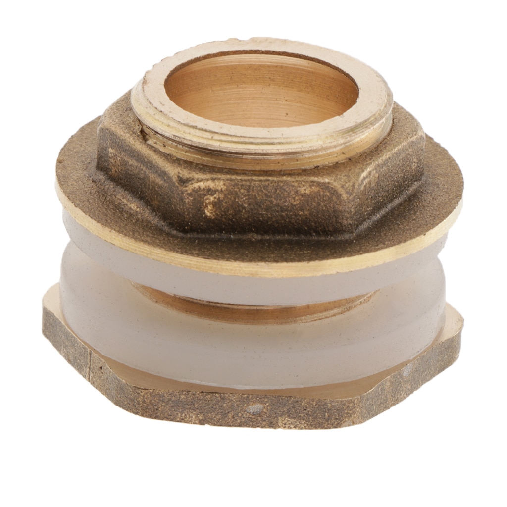 Mässing vattentank koppling skottkoppling med gummiring vattenrör koppling  m1/2 ''  m3/4 ''  m1 ''  dn15 24mm