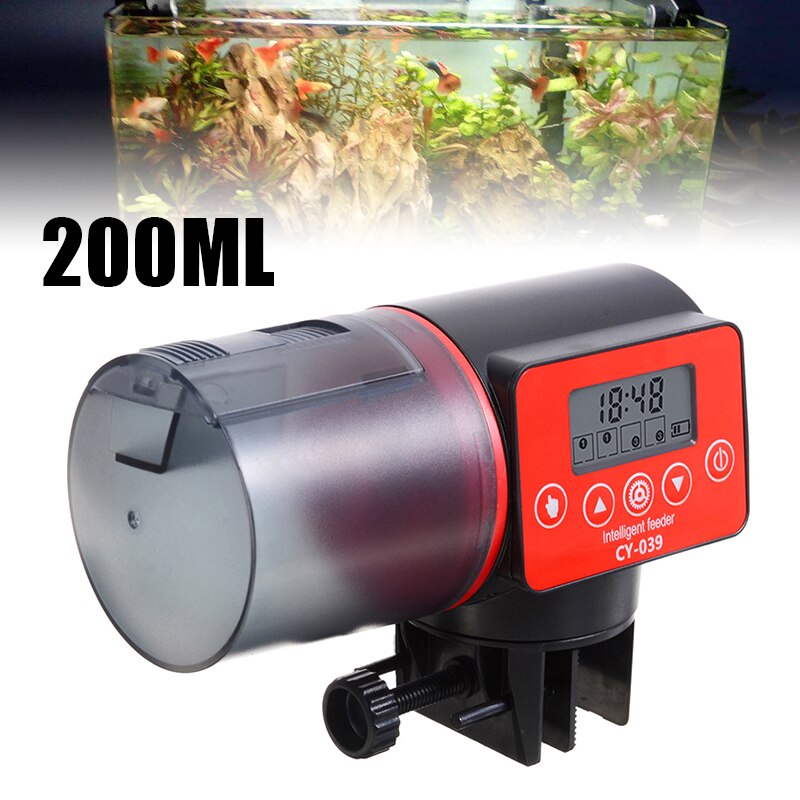 Auto Fish Food Feeder Automatic Feeding Timer Aquarium Tank Pond Feed Tool For Vacation Travel Pet Fish Attend Device