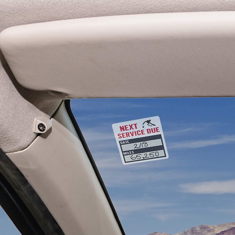 200PCS Oil Change/Service Reminder Stickers Lables Transparent 2 X 2inch Oil Change Auto Maintenance Reminder Sticker Pack