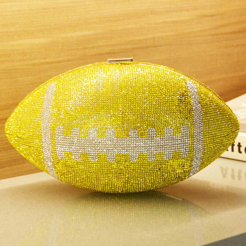 Melhor presente bola forma de cristal embraiagens feminino festa bolsa amarelo/marrom 4 cores senhoras banquete bolsas boate femaleprom saco