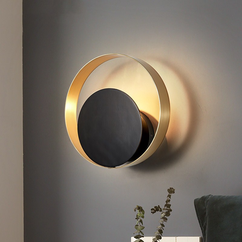 Modern bedroom wall lamp LED Bedside Lamp Round Wall Sconces reading light night for living room indoor home vintage fixture