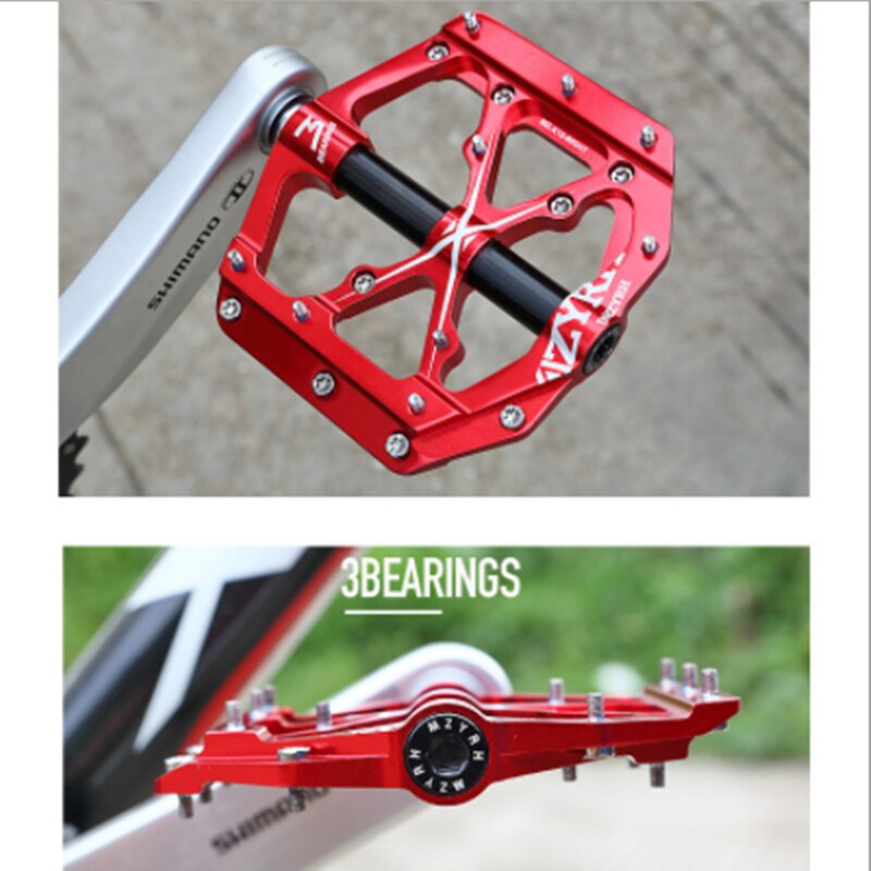 Pedales planos de aluminio ultralivianos para bicicletas de montaña, con 3 rodamientos y sellado Universal, Ciclismo de Carretera