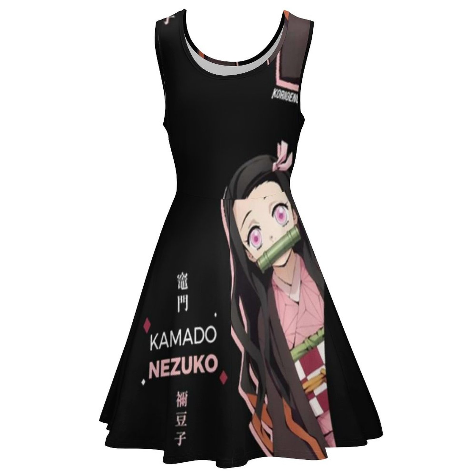 Nezuko Jurk Japanse Vrouwelijke Jurken Retro Patroon Een Stuk Jurk