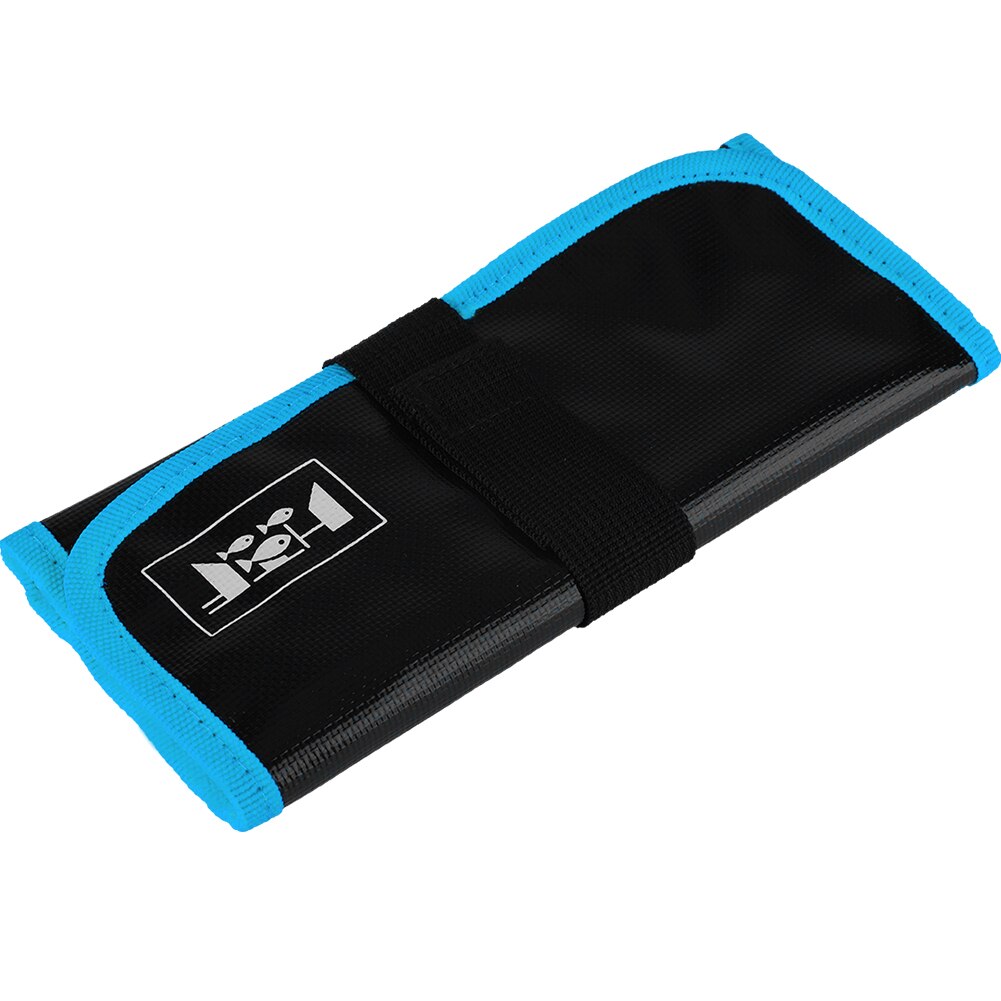 Vanntett 2 -farget fiske jigg bag sjø pvc fiske jigg lokke takle utstyr verktøy lommer poser fiskeutstyr tilbehør 31 x 22cm: Blå