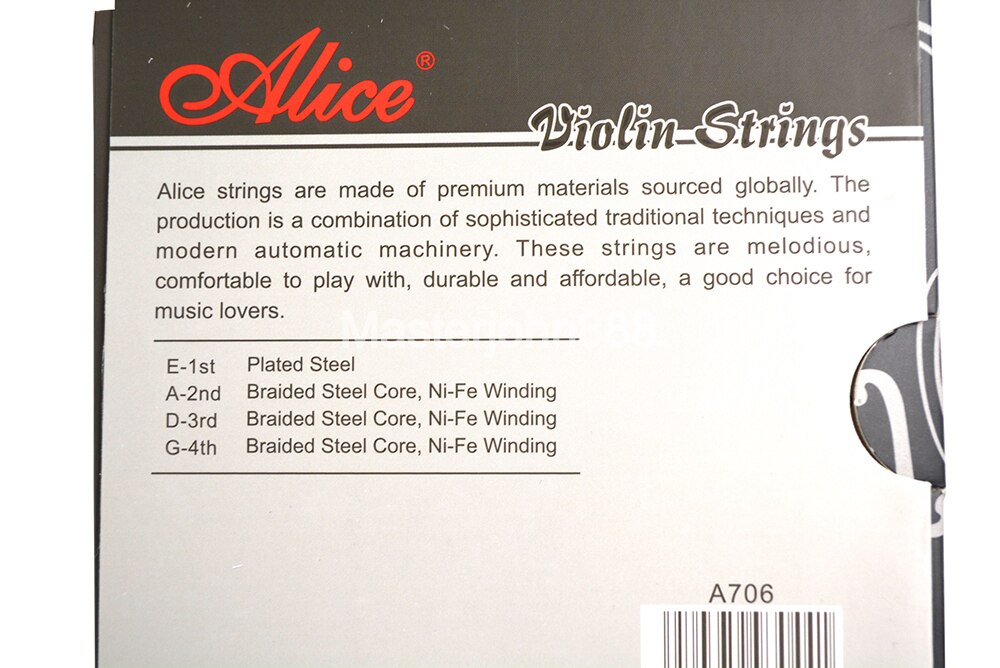 Alice A706 Violin Strings Plated Steel&Braided Ste... – Grandado