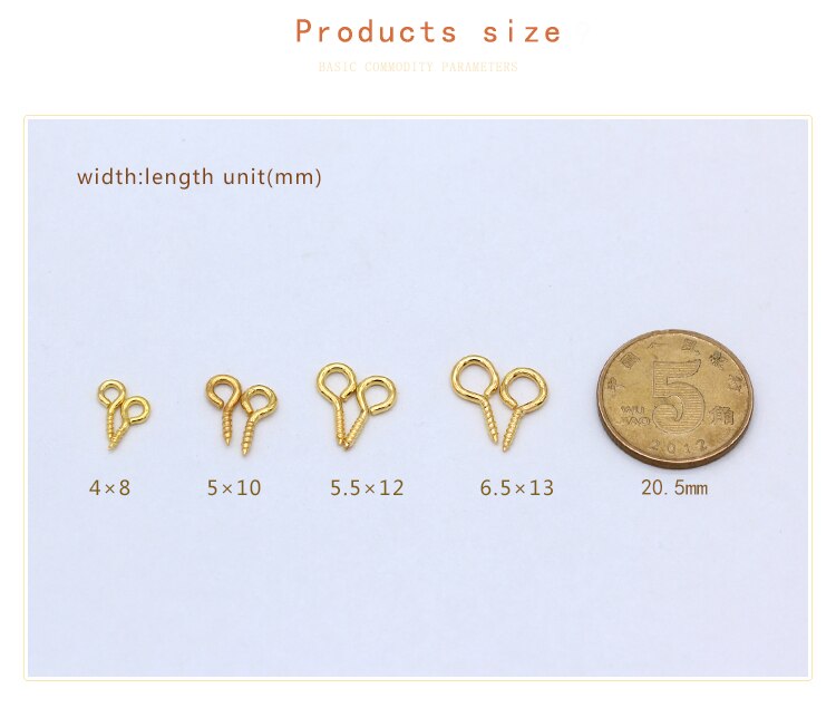 200p mini skrue øjenåle skruegevind kroge øjer låse fund til perle perler smykker fremstilling armbånd øreringe montering