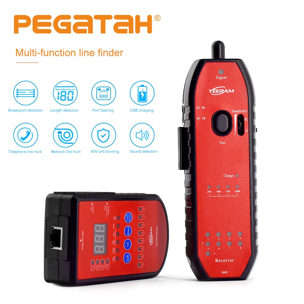 Kabel Tracker RJ45 RJ11 Wire Tracker Netwerk Kabel Tester Wire Tracker Tracer Line Finder Multifunctionele Tracking Lijn