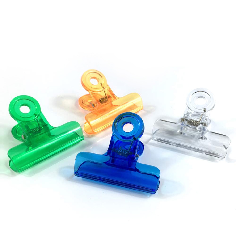 Plastic Food Chip Bag Clips Colored Colorful Binder Hinge Paper Clamps For Art Crafts Home Kitchen Office Teaching Useage