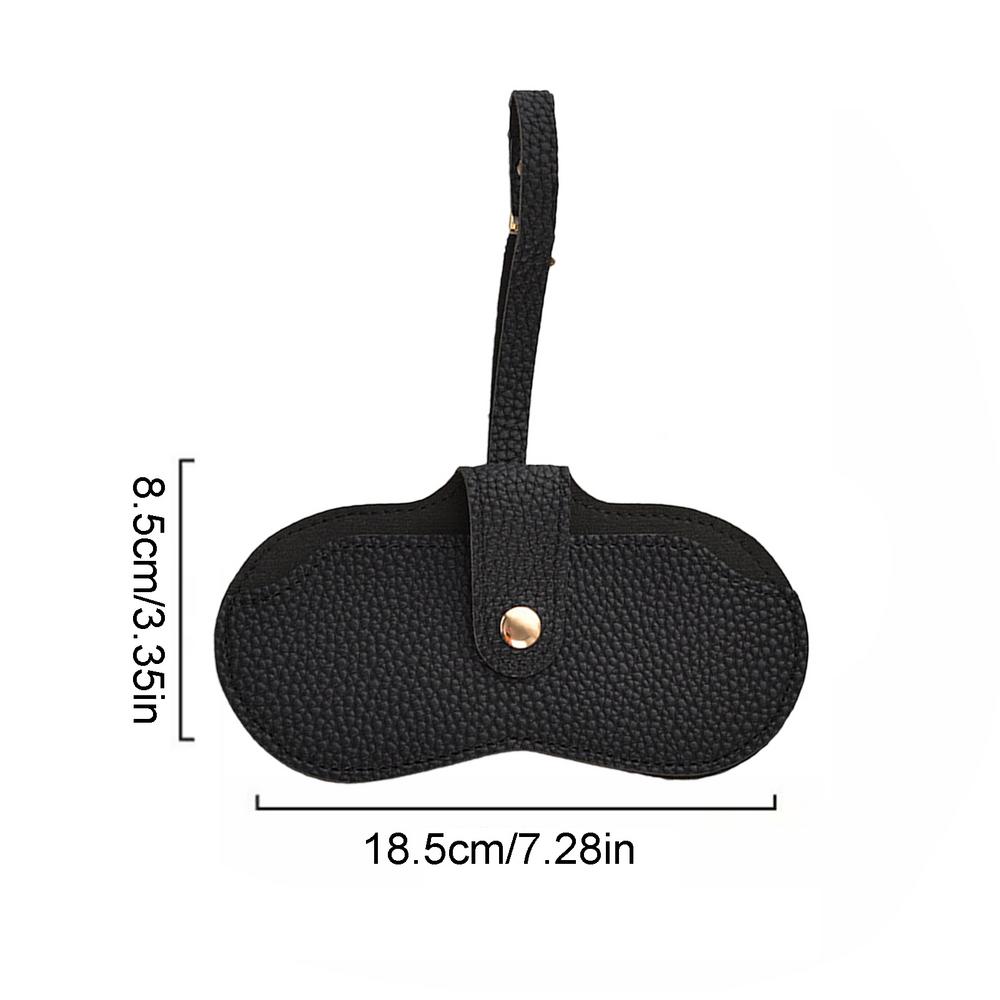 Leder Brillenetui Halfter Auto schlank Tasche für Brillen Sonnenbrillentasche mit Riemen Brillenhülle Abdeckung für Zuhause Wohnheim Reisen