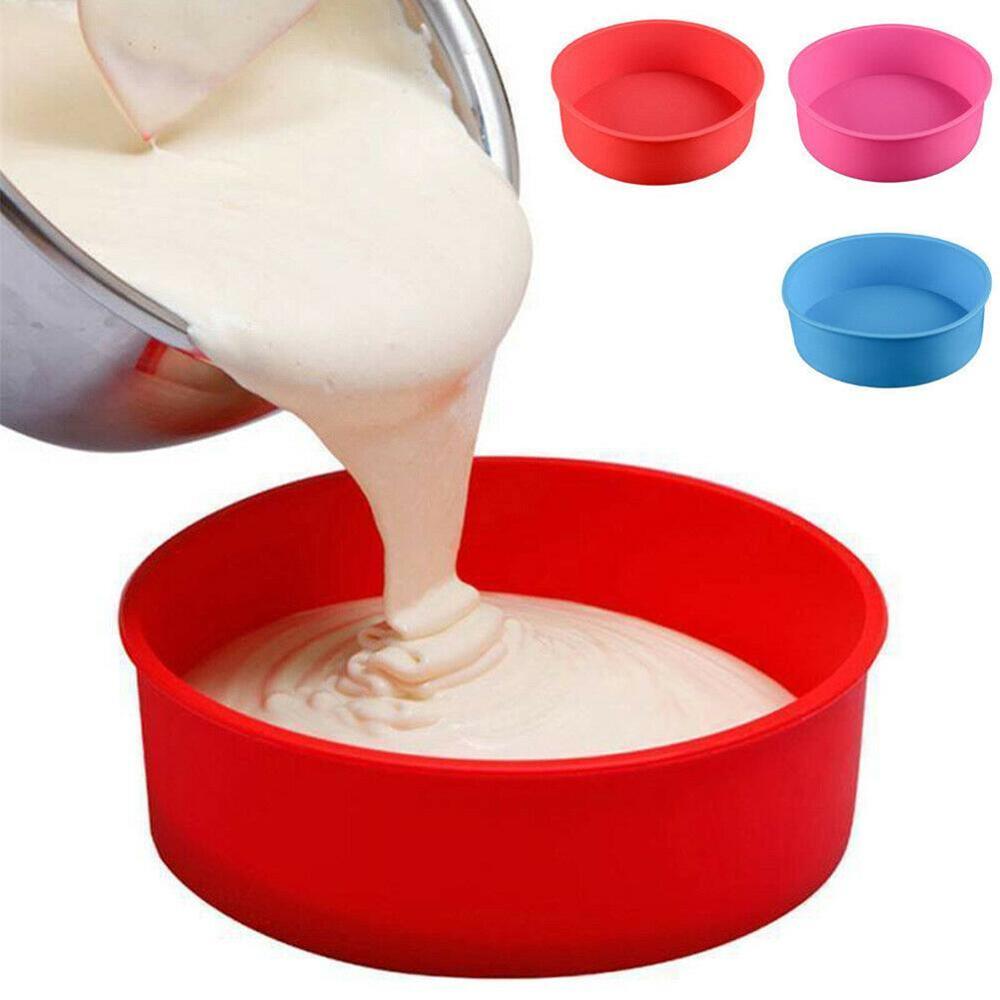 One by one round silicone cake baking mold baking utensils tray baking M8Y9