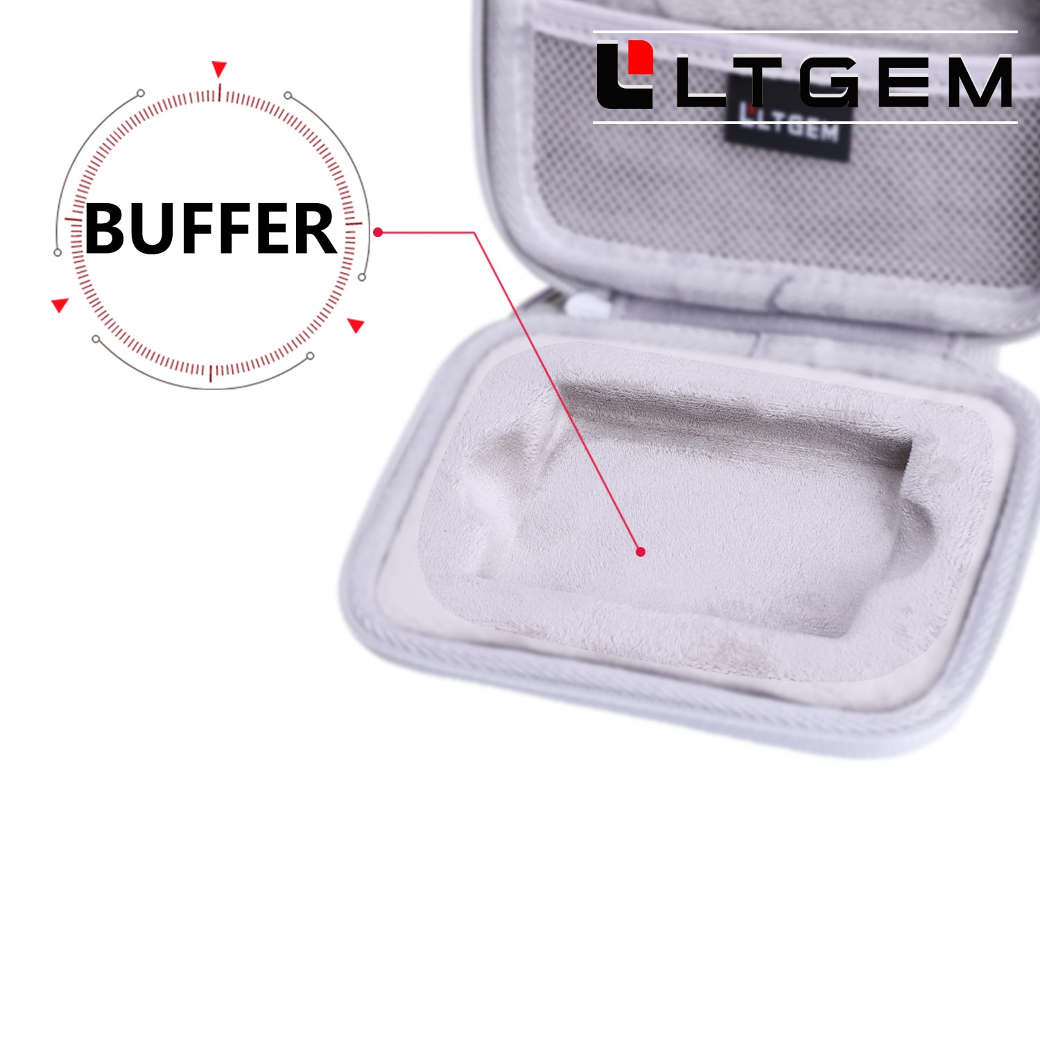 LTGEM EVA Silver Hard Case for Samsung T7 Touch Portable SSD-500GB-USB 3.2（MU-PC500S/WW),Silver）