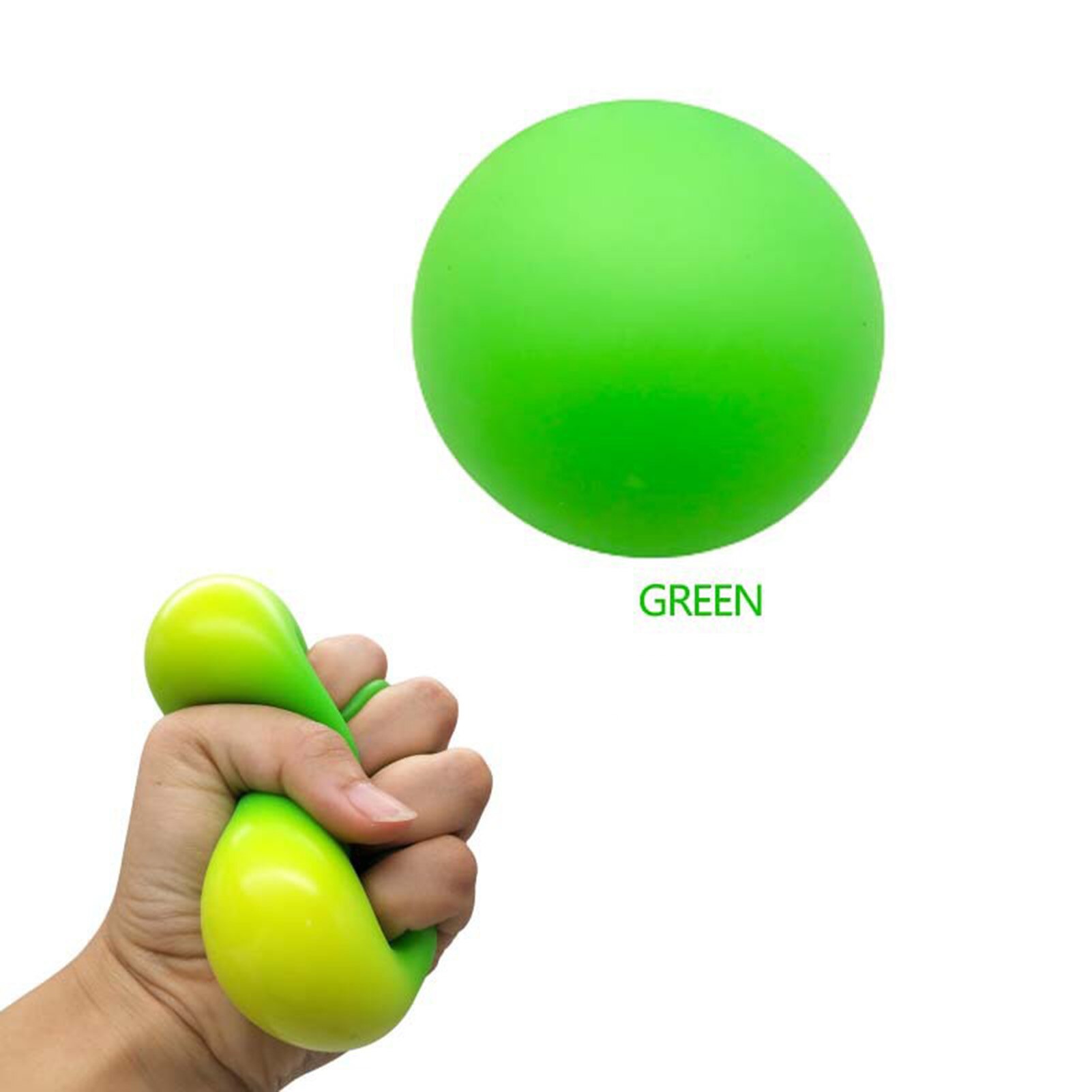 60mm Stress Relief Kugeln für Kinder Und Erwachsene Anti Stress Ball Farbwechsel Reißen-Beständig Ungiftig BPA FREI Weiche Stretchy Spielzeug: Green