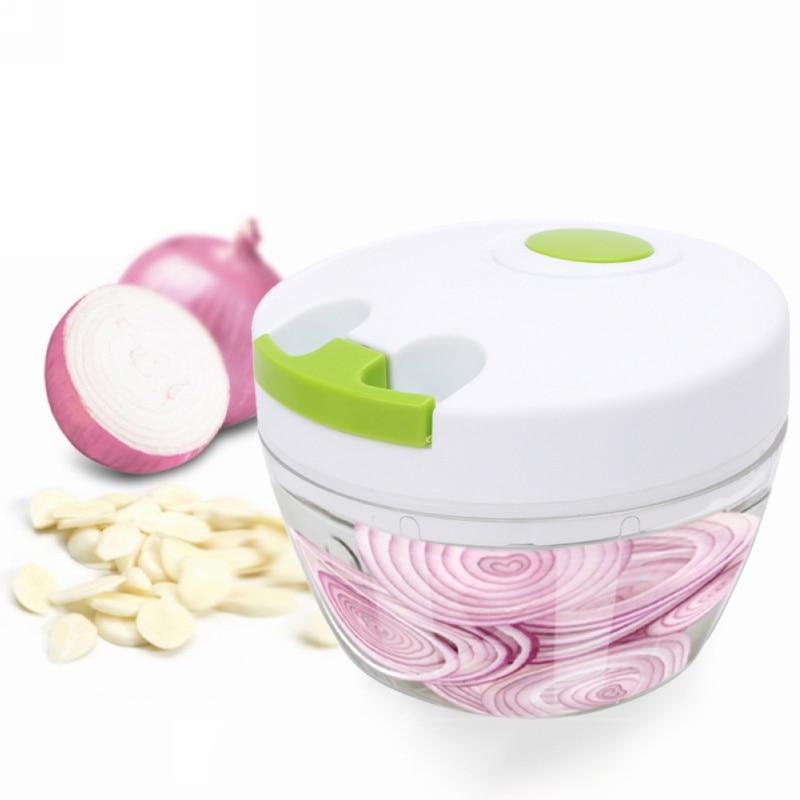 Picadora de comida de cocina, picadora Manual de mano para el hogar, procesador de cuerda, trituradora, Máquina para ensalada, herramientas para vegetales