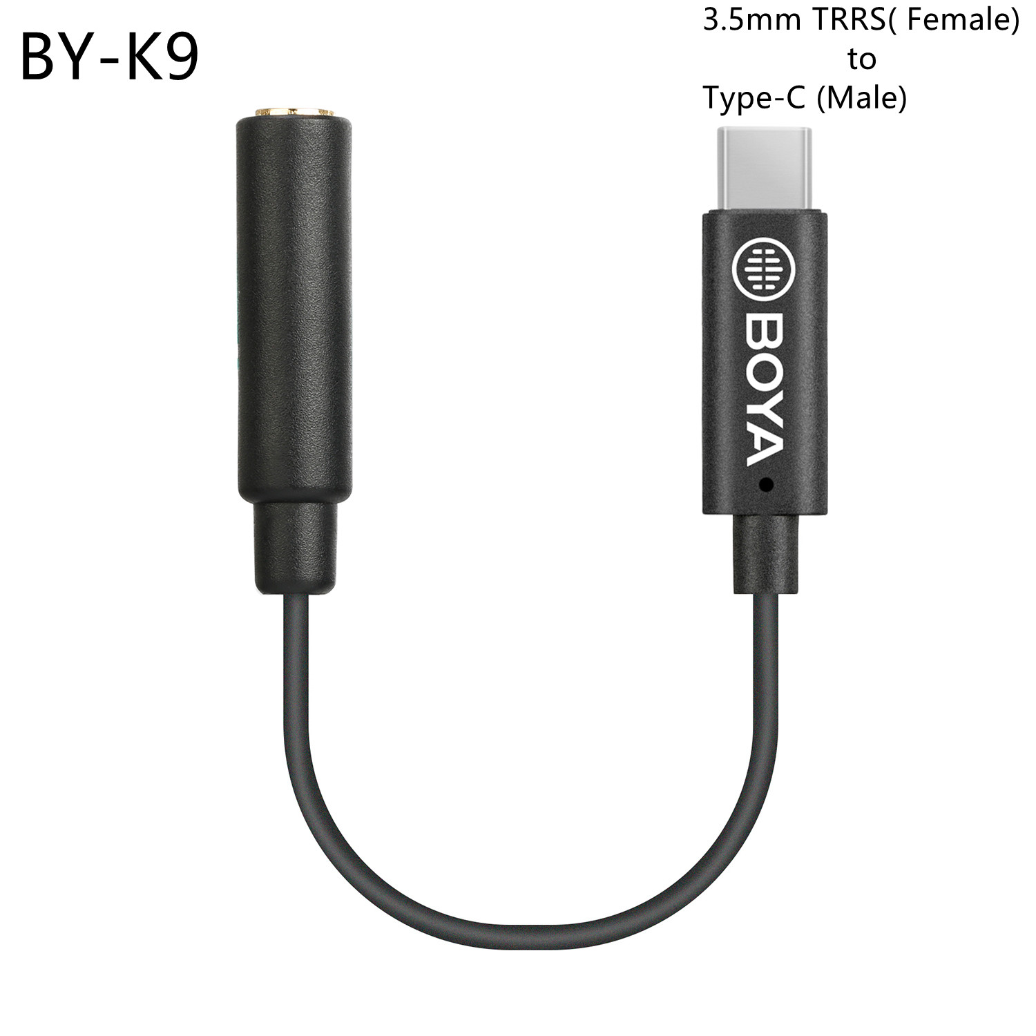 BOYA – câble adaptateur de Microphone, BY-K1-K9 mm TRS vers Lightning/type-c, Audio pour téléphone Apple Android, accessoires de ligne de données 3.5m, 0.1: BY-K9