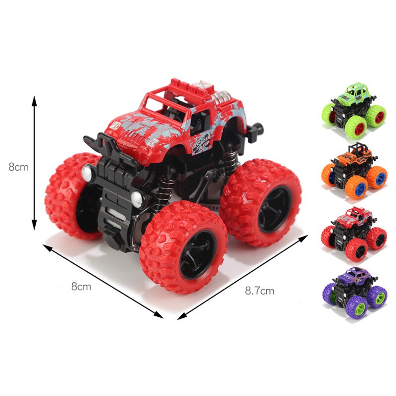 Mini Inertial Off Road Vehicle Pullback Children Toy Car Plastic Friction Stunt Car Juguetes Carro Toys Birthday For Kids