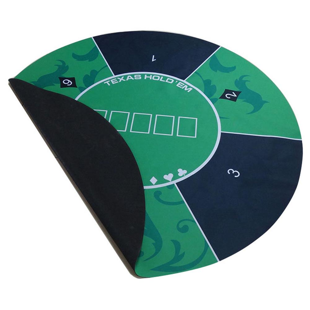 Texas Hold'em Poker Mat Tafelkleed Rubber Poker Mat 1.2M Ronde Tafel Mat Board Game Doek Layouts Poker Accessoires