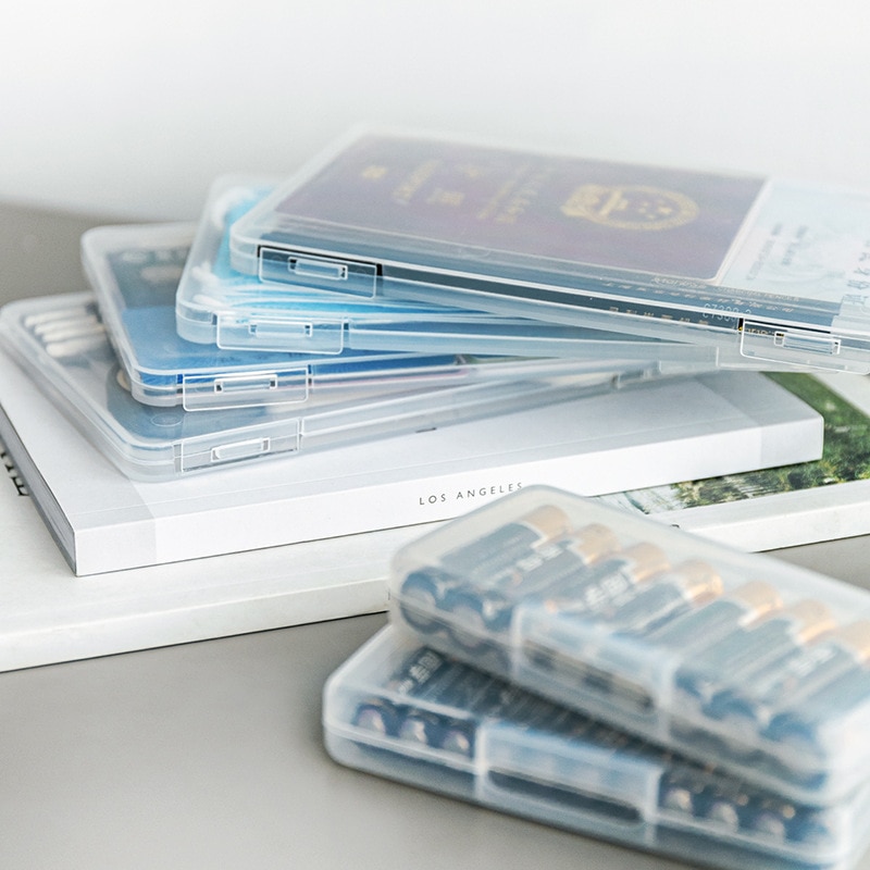 Transparent Plastic Boxes Playing Card Container Plastic Storage Case Mask Box Card Pack Business Card Finishing Box Storage Box