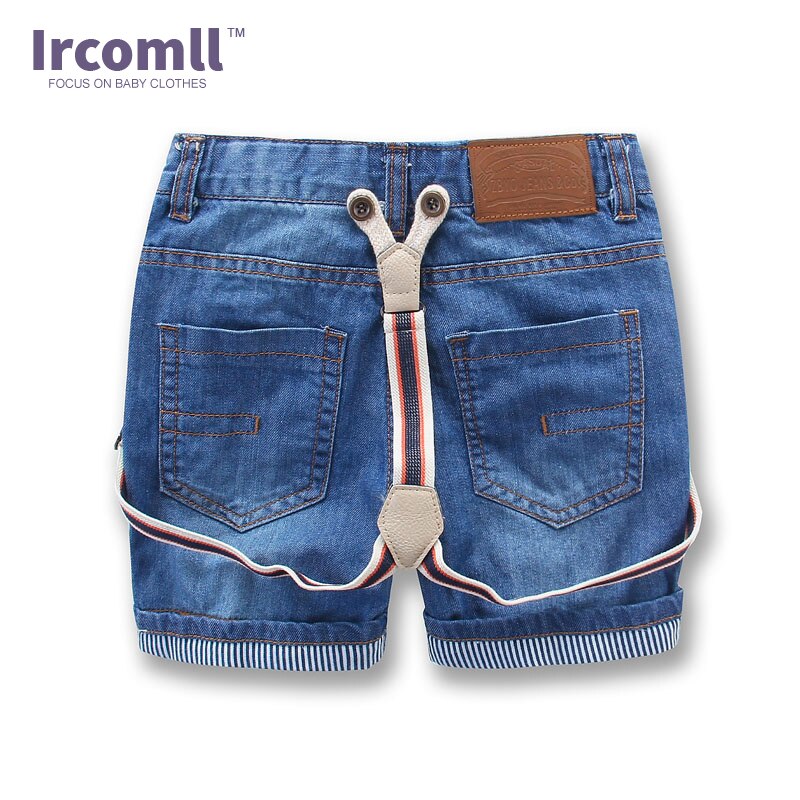 Barn denim shorts sommer stil koreanske boyskids jeans bukser curling bukser baby denim overalls seler shorts 2t-8t