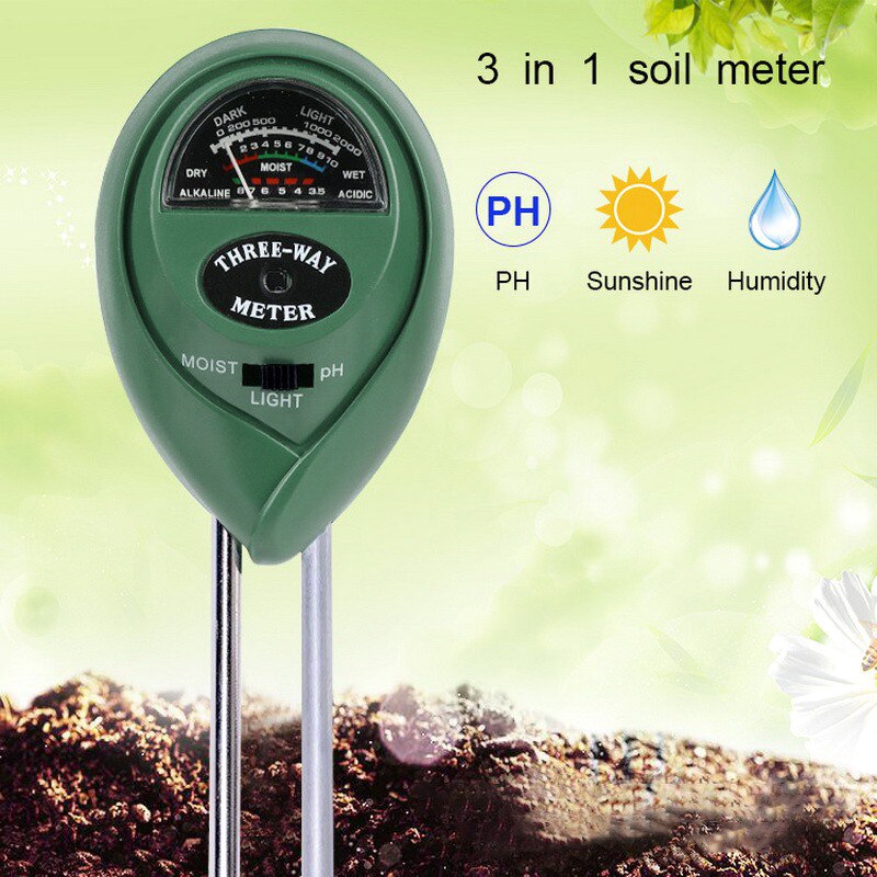 Soil PH Meter 3-In-1 Soil Tester Kits With Moisture Light and PH Test for Garden Farm Lawn No Battery Needed K888: Default Title