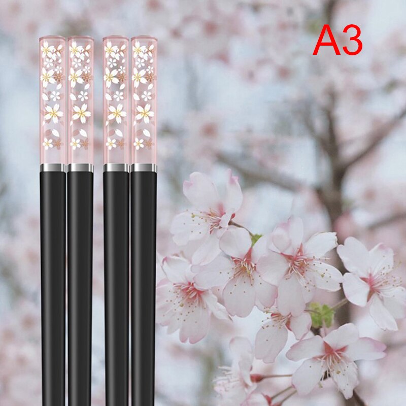 Gula körsbärsblommor ätpinnar kinesiska ätpinnar återanvändbara porslin: 3