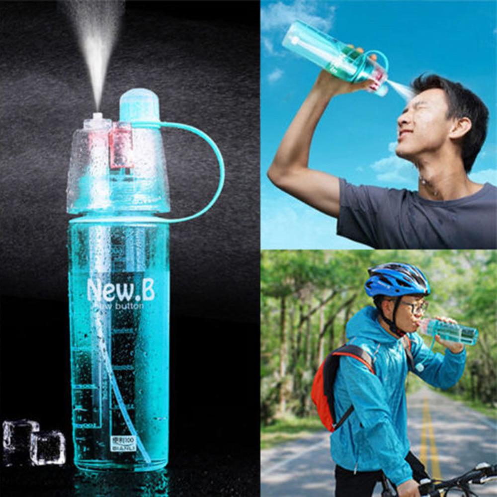 600ml udendørs cykel cykling drikkedunk sport spray flaske vandflaske nedkøling tåge gym flaske kop