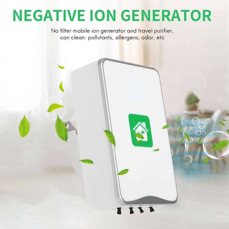 Purificador de aire enchufable Generador de iones negativos Purificador ionizador sin filtro Limpiar alérgenos, contaminantes, moho, olores