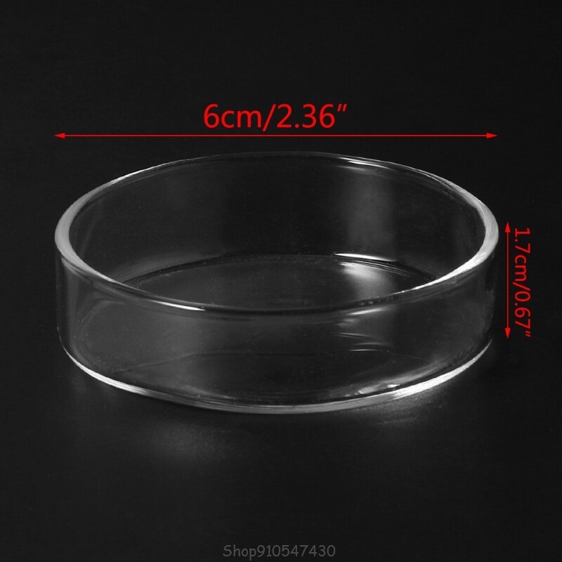 Clear Glass Shrimp Food Round Dishes Small Fish Feeding Bowl Ornamental Supplies D24 20