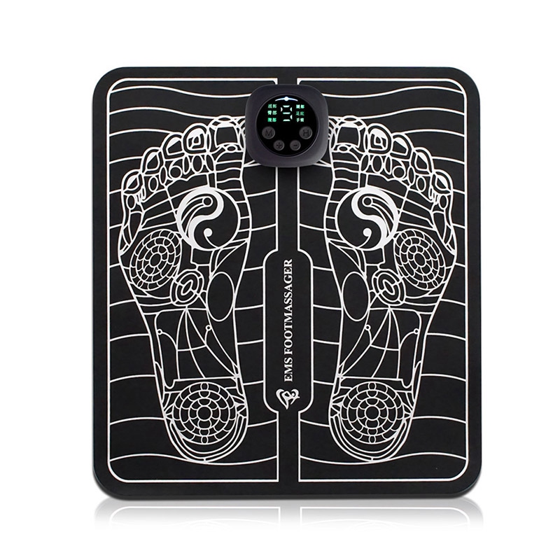 Electric Intelligent EMS Foot Massage Pulse Acupuncture Improve Blood Circulation Relieve Care: Licht Bruin