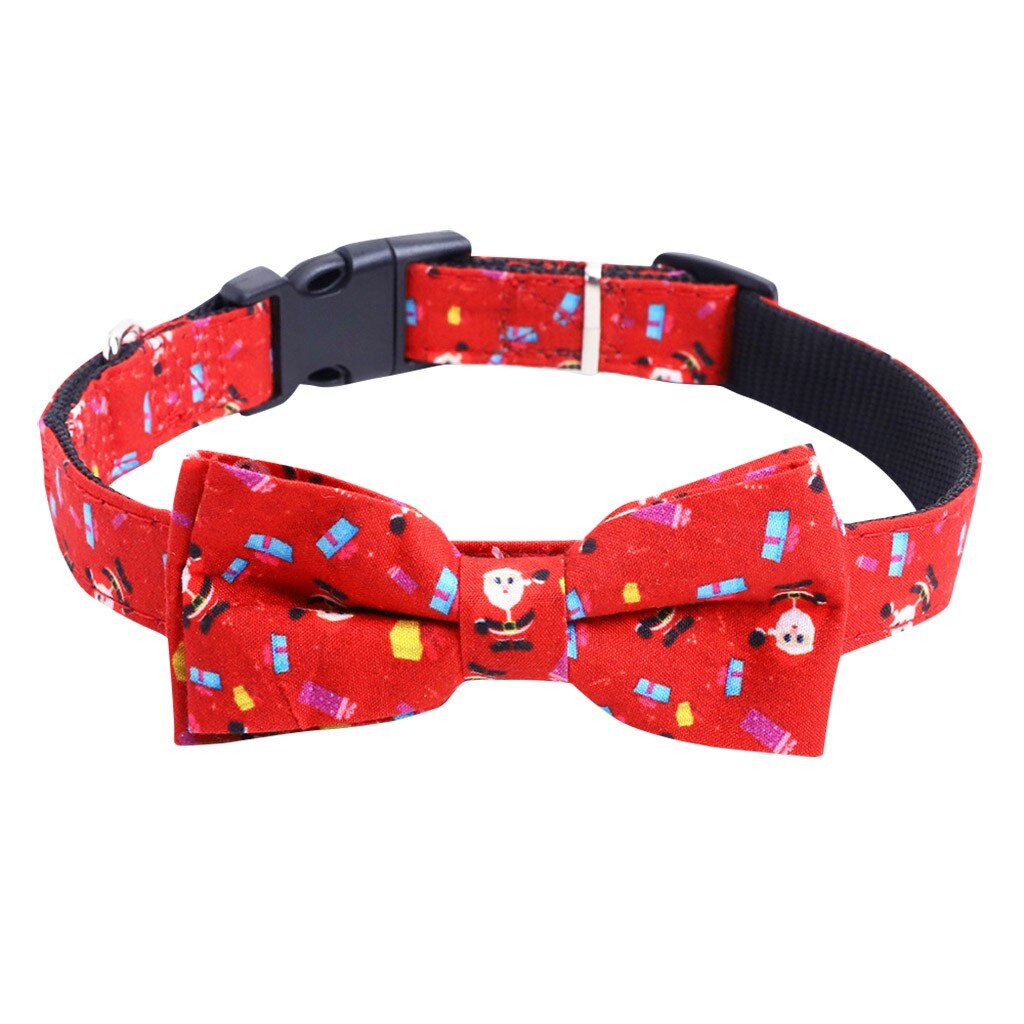 Kerstmis huisdier ademend huisdier hondenhalsband mascottes hondenaccessoires collier hond aankleed strik verstelbare schattige halsband