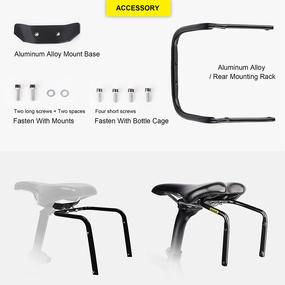 Rhinowalk siodełko robić roweru stabilizator wspornik aluminiowy bagażnik rowerowy torba uchwyt montażowy góra bagażnik akcesoria rowerowe