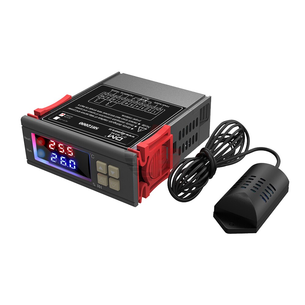 SHT2000 AC110~220V 10A Digital Temperature Humidity Controlle Hygrometer Thermostat Control Sensor Regulator Thermoregulator