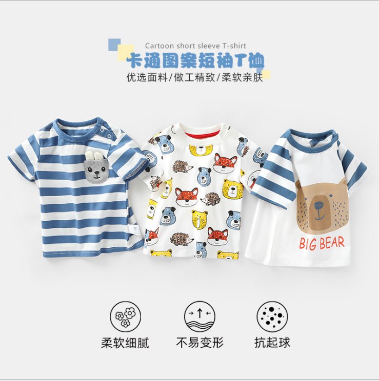 Alta quanlitysummer crianças meninos t camisa impressão de manga curta bebê meninas camisetas de algodão crianças camiseta o-pescoço camisetas roupas menino