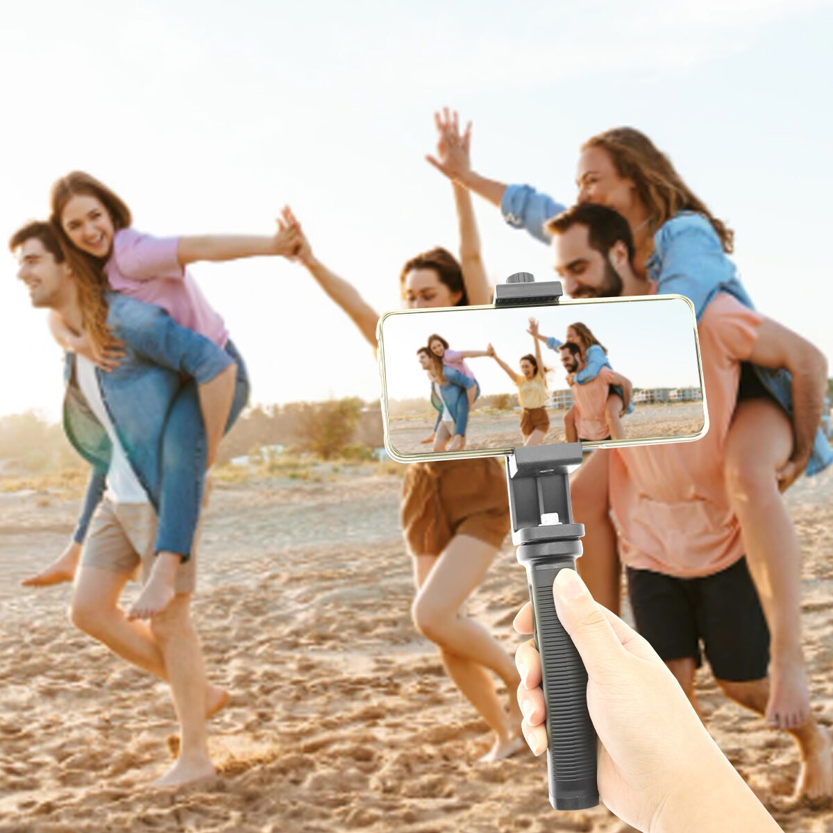 Anti-Slip Smartphone Hand Grip Stabilizer Mobile phone holder Cell Phone Video Holder Adjustable Phone Holder Rotatable Stand