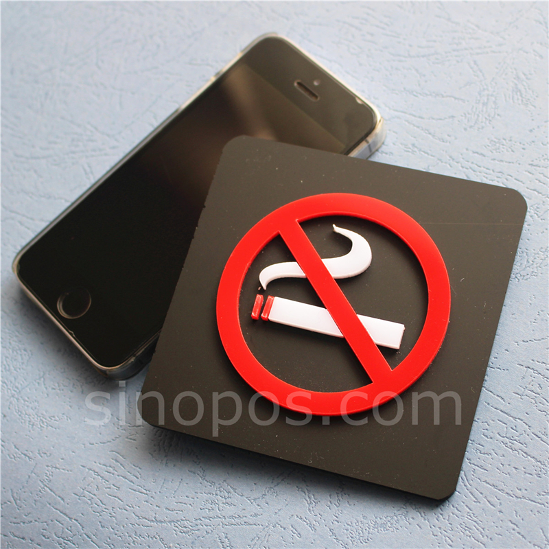 Adhesive No Entry Acrylic Sign, plastic non pedestrians permitted door signage wall window privacy stop caution warning sticker