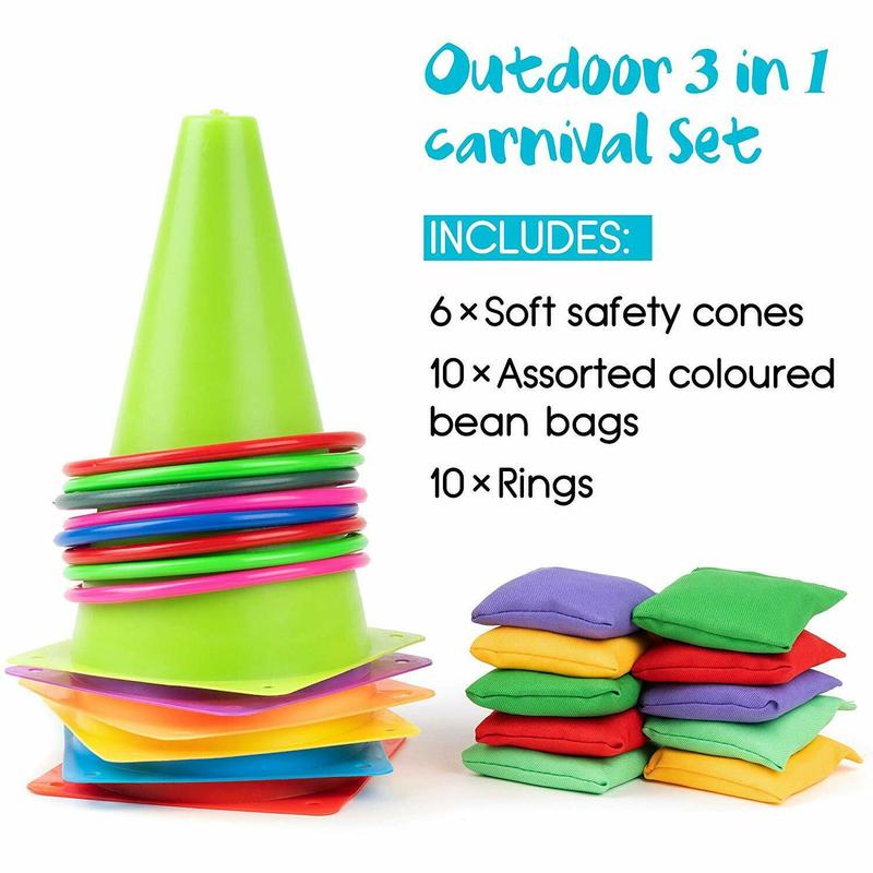 26 Pcs Outdoor Garden Carnival Games Kids Children All Ages Beach Summer Cones Party Park Fun Entertainment