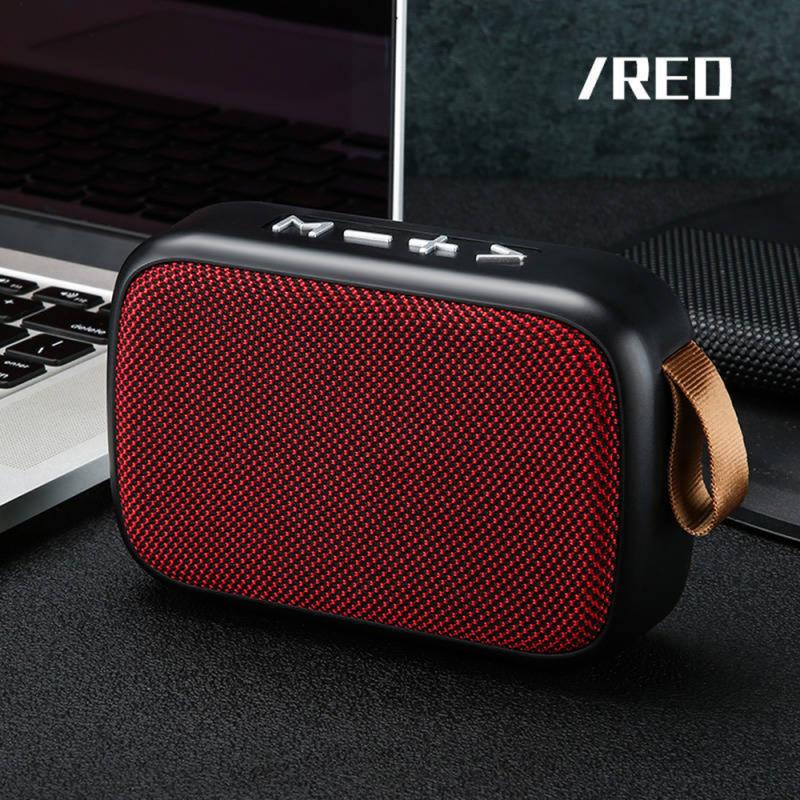 Rechargeable Outdoor Bluetooth Speaker Stereo Sound Office Tablet Mini Portable Speaker FM Wireless Surround Smartphone Home: red