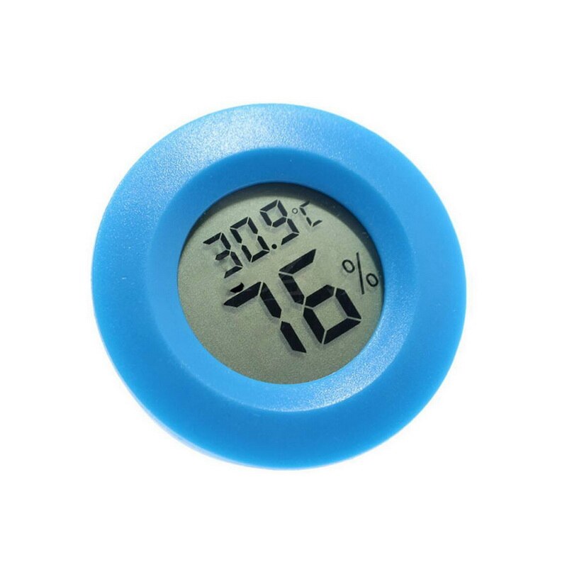 Hushålls mini lcd digital termometer hygrometer kyl och frys temperatur fuktighetsmätare detektor inomhustermometer: Blå
