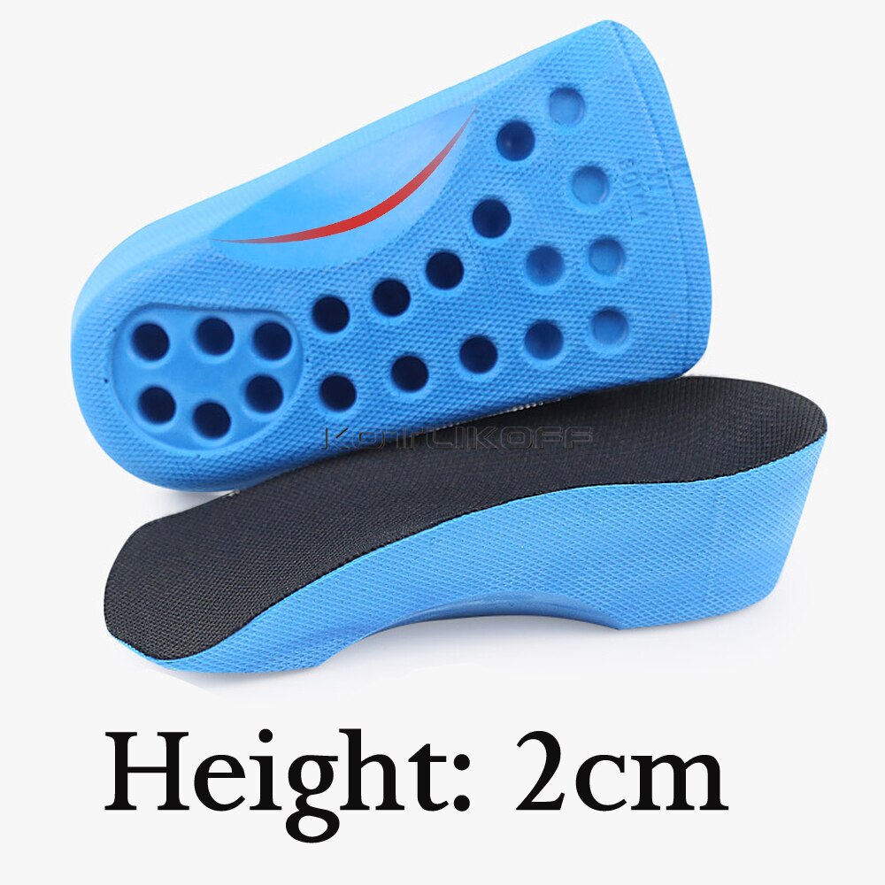 Kotlikoff höjdökning innersula 2/3/4cm höjd lyftsko hälkudde inlägg högre häldyna hisssulor fotkuddar unisex: Höjd 2cm / 2 par