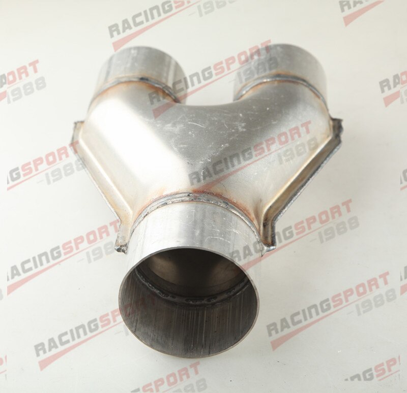 Eksos y rør adapter 3 " tommer 76mm dobbel 3 " tommer 76mm enkelt aluminisert stål
