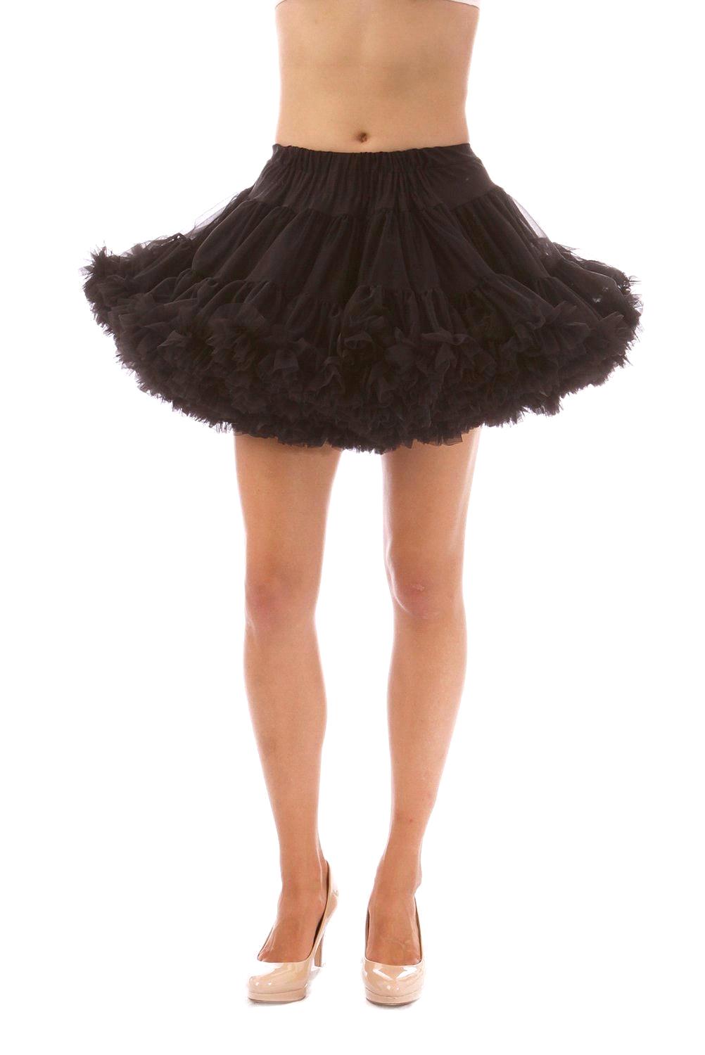Falda corta de boda para adultos, vestido de boda, tutú, falda de tul, toboganes, accesorios de boda, negro, blanco: Black