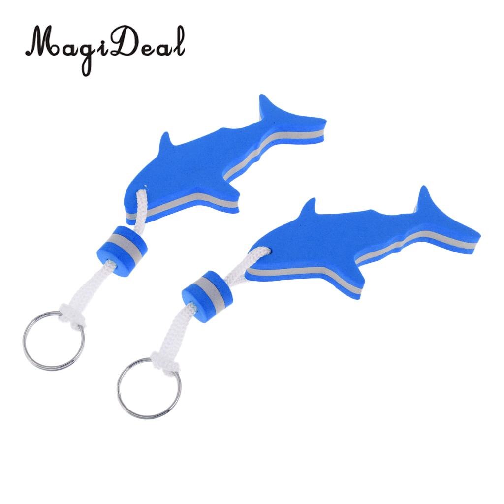 MagiDeal 2 Pezzi Marine A Forma di Squalo EVA Galleggiante Portachiavi Portachiavi Chiave di Acqua Galleggiante per Radting Surf Accessori Barca A Remi: Blue