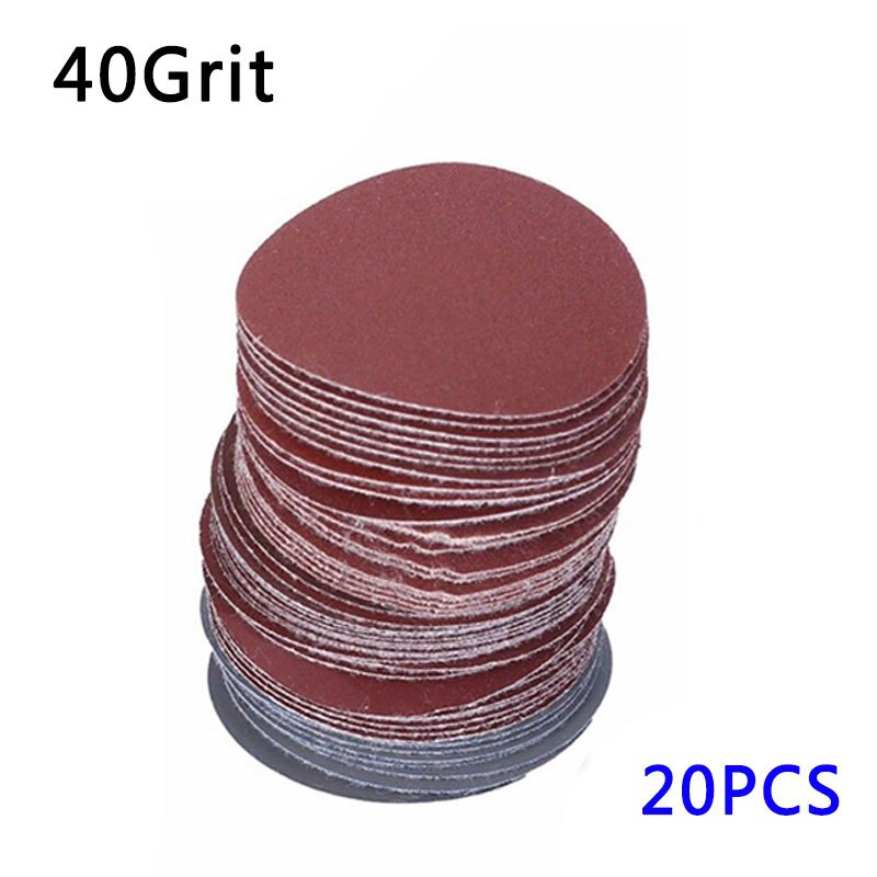 20X 3 75mm Sander Sanding Discs 40-3000 Mixed Grit Pads Hook & Loop Sandpaper
