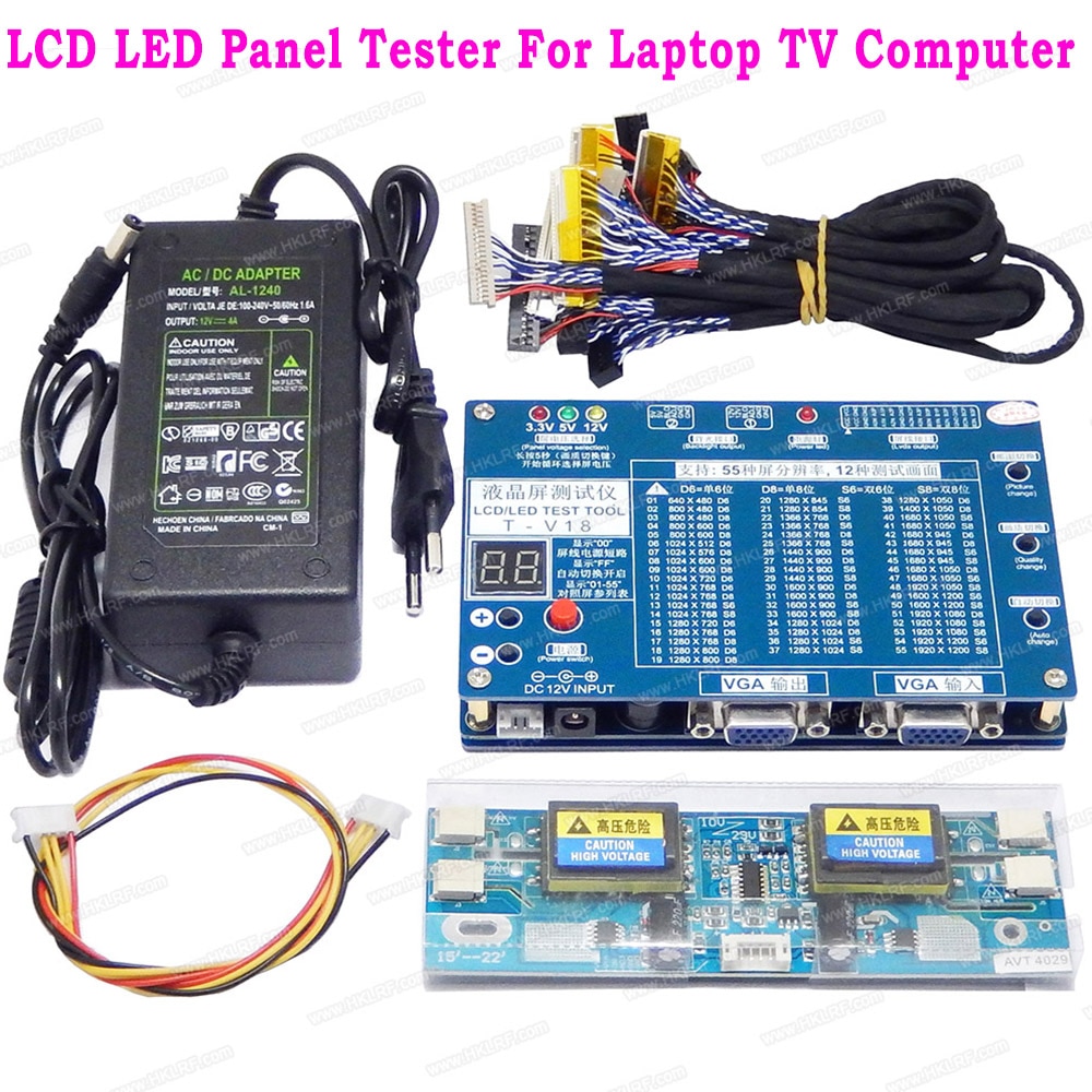 Tv bærbar computer lcd/led tester screentest værktøjssæt t -v18 til panel led lcd support 7-84 tommer lvds skærm