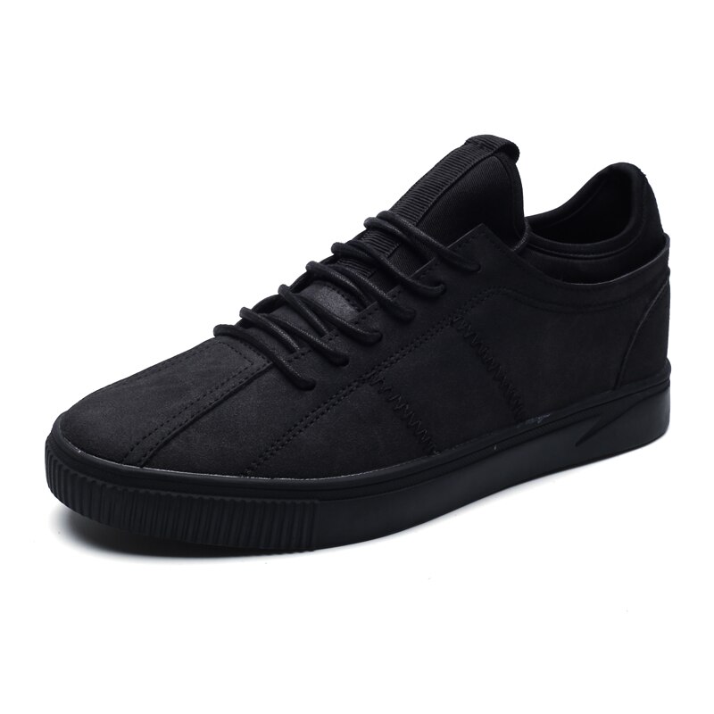 Stil hvide sneakers herre åndbare fritidssko populære sko super selvsikker herre sneakers  %1812: Sort / 7.5