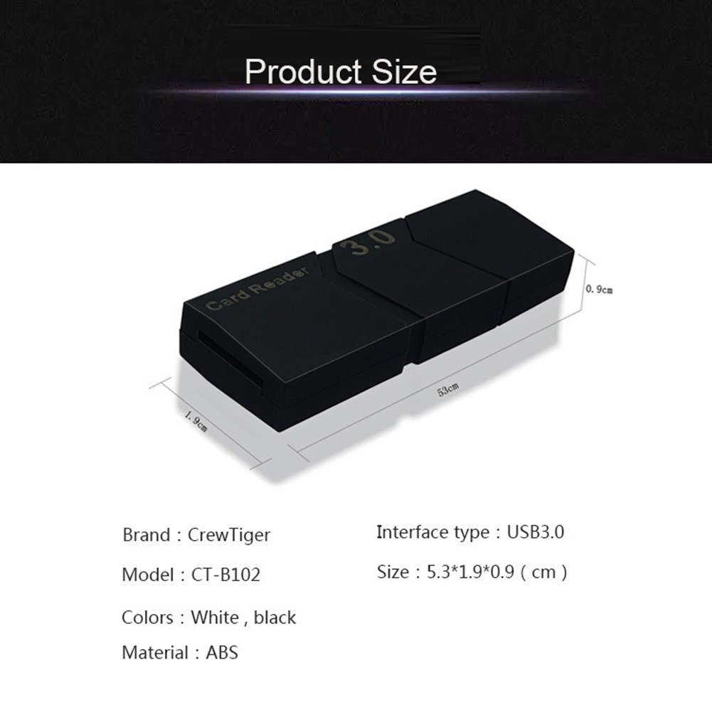 Cool Black Usb 3.0 Multi Smart Memory Kaartlezer Mini Kaartlezer Voor Microsd Computer Laptop