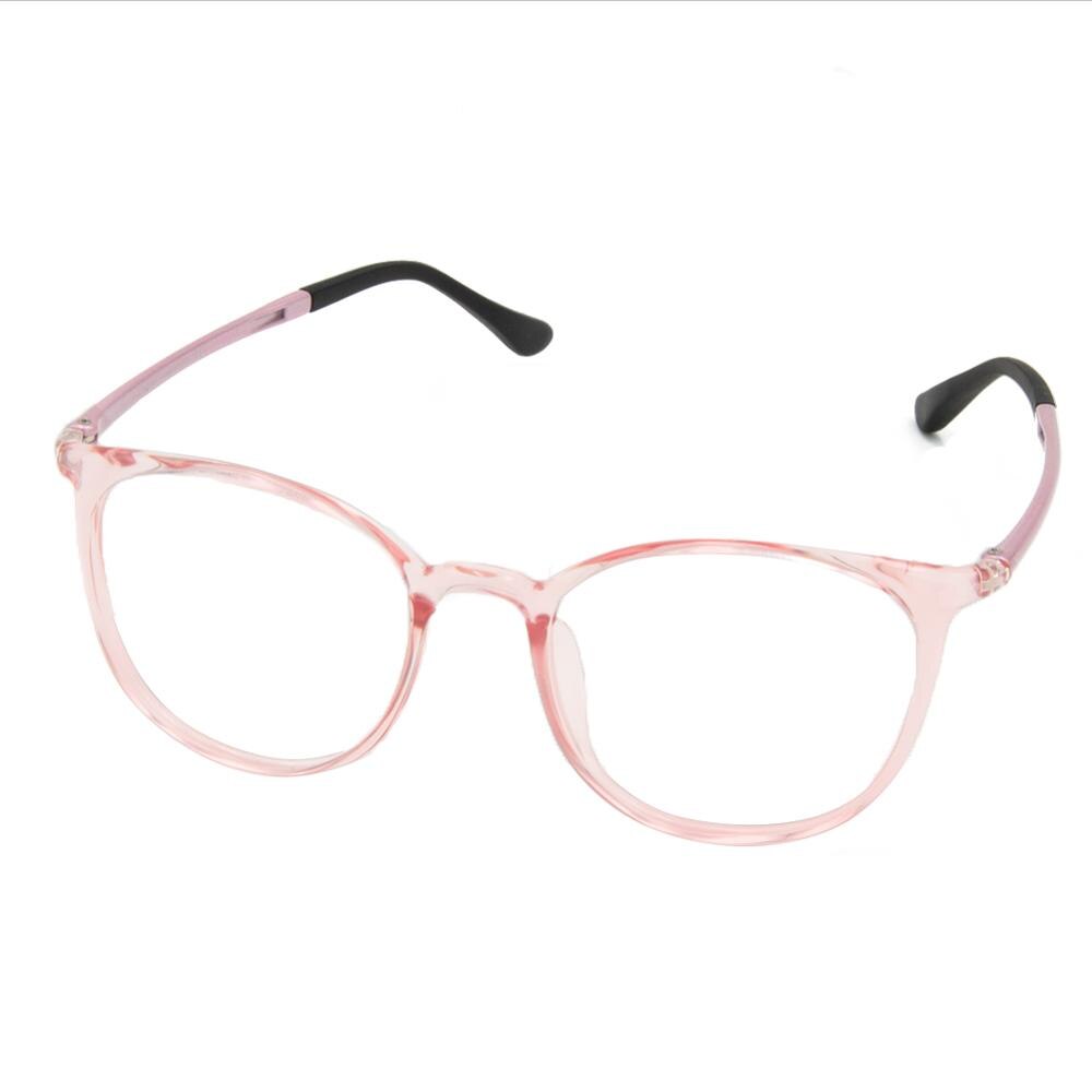 Cyxus Retro, gafas de protección contra luz azul para aliviar la tensión ocular, montura UL Super Flexible, lentes transparentes, Unisex, gafas para ordenador 8061: transparent pink
