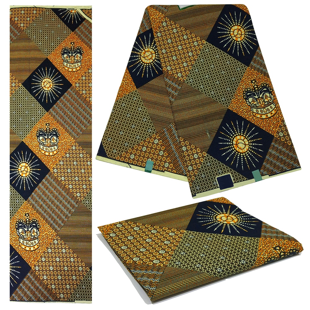 African Negaria Ankara Guaranteed Wax nederland java print Fabric 6Yards