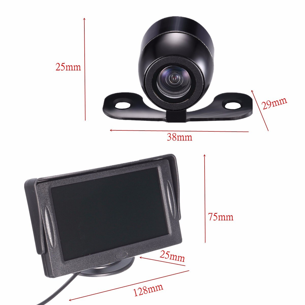 4.3 Inch TFT LCD Wireless Cameras Car Monitor Display Reverse Camera Parking System For Car Rearview Monitors Reversing