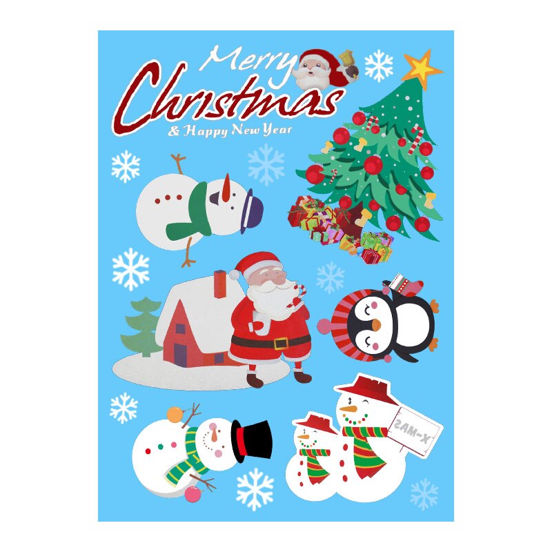 White Snowflake Electrostatic Sticker Window Kids Room Christmas Wall Stickers Home Decals Decoration Year Wallpaper: Q06